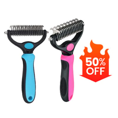 Suggested image: limited-time offer graphic showing Gentle Pet Hair Remover Comb, $11.00 price, $35.00 comparison price, and Buy More Save More bundle message