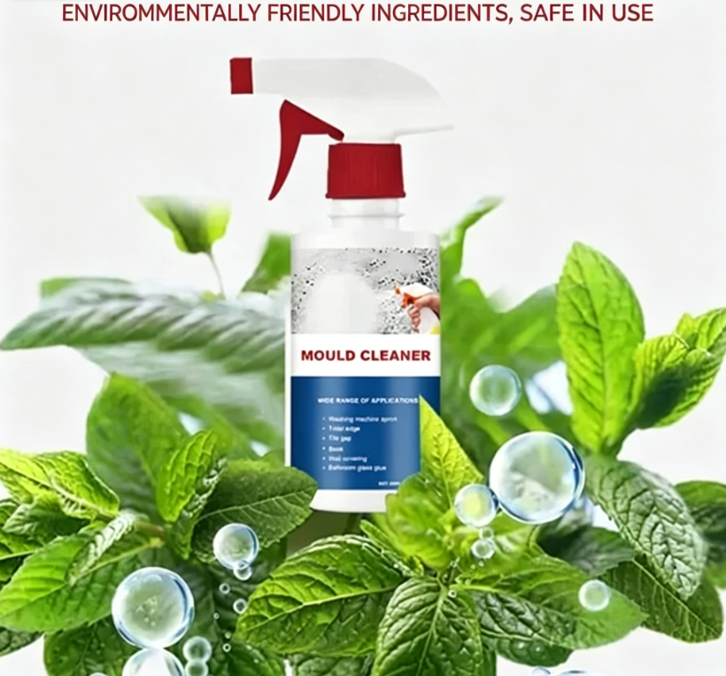 Powerful Foam Mold Remover Spray, Fast-Acting Mildew Stain Cleaner for Tile Gaps, Shower Corners & Kitchen Surfaces