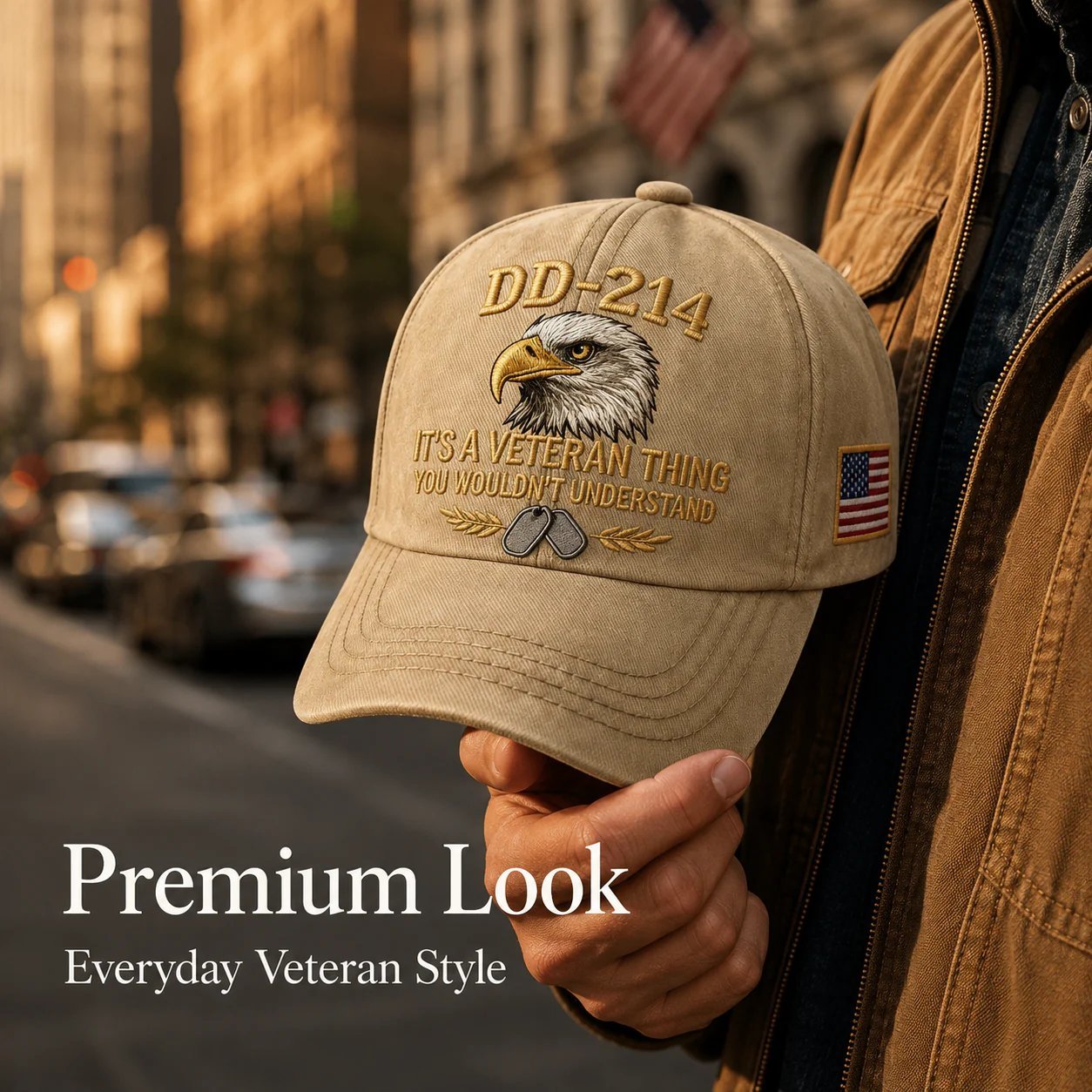 Product image placeholder for veteran embroidered cap