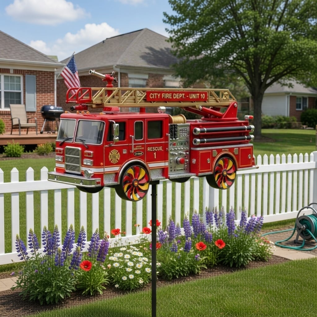 🏆 Last Day Promo: 60% OFF - 🏅 Fire Truck Garden Wind Spinner