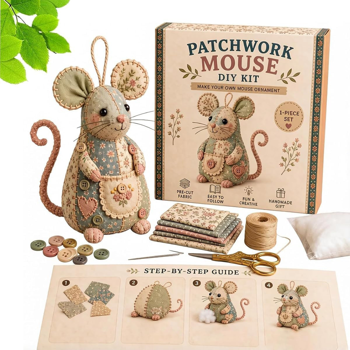 🧵DIY Patchwork Animal Kit – Create Your Own Adorable Animals