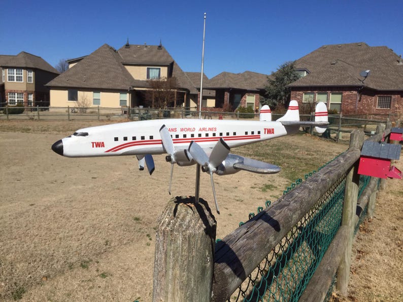 Personalized Civil Aviation Plane Family Model Outdoor Patio Decor Stake