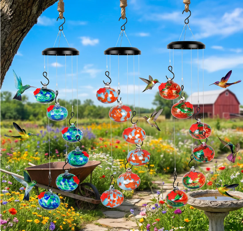 🔥Last Day 50% OFF 🎐Charming Wind Chimes Hummingbird feeders