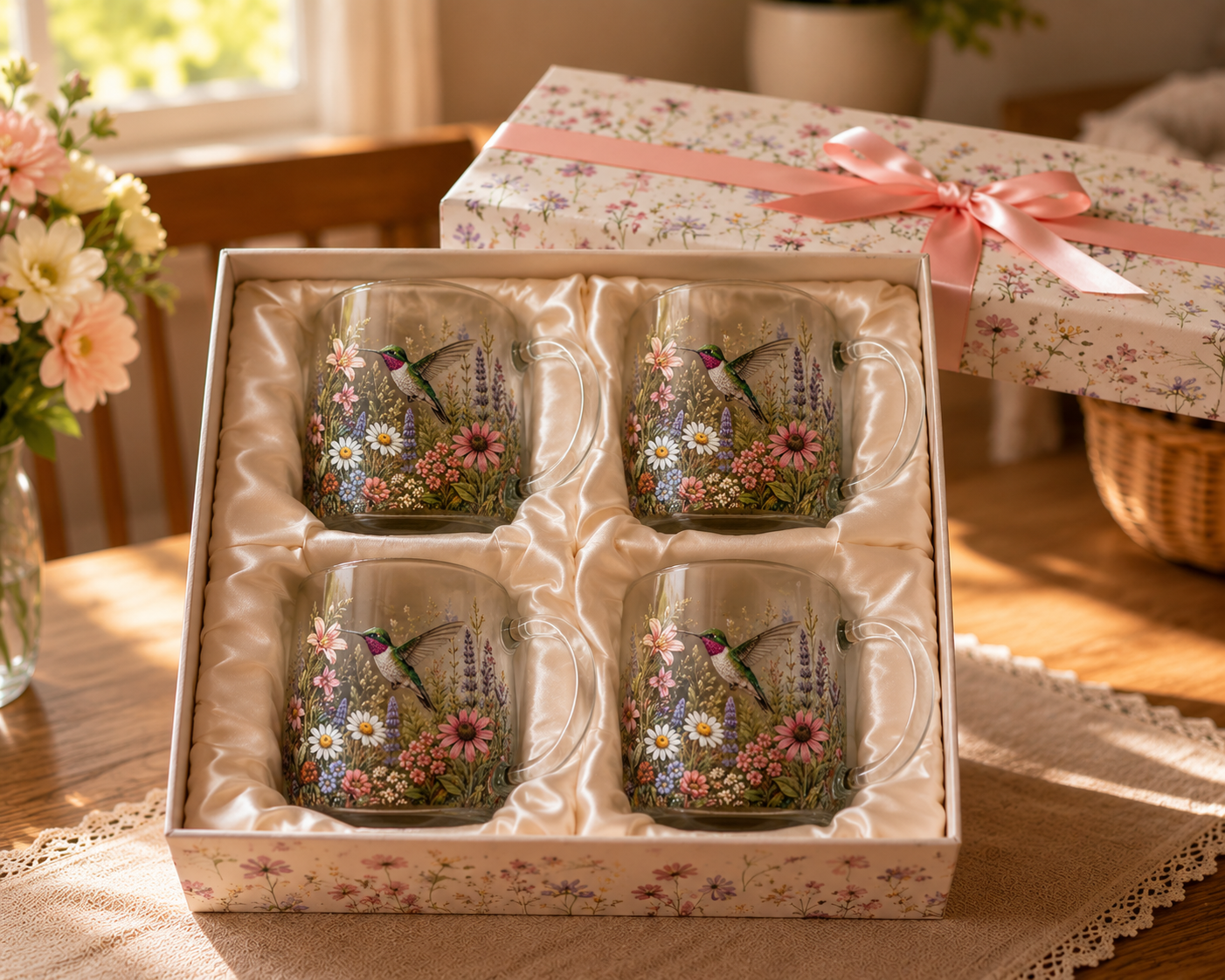 🌸 Limited Edition 2026 Garden Morning Bliss Glass Cup Collection ☕🐦