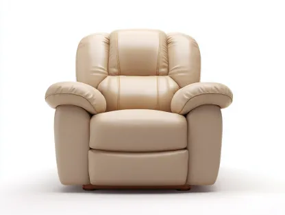 Fauteuil relax cuir synthétique beige avec dossier inclinable 95x90x105 cm - Beige - Confort ergonomique - Adapté au salon-Kamoyspace