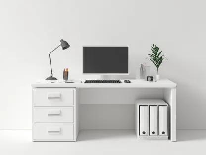 Bureau en MDF avec 3 tiroirs et espace de rangement 120x60x75 cm - Couleur Blanc - Design moderne - Adapté au bureau-Kamoyspace