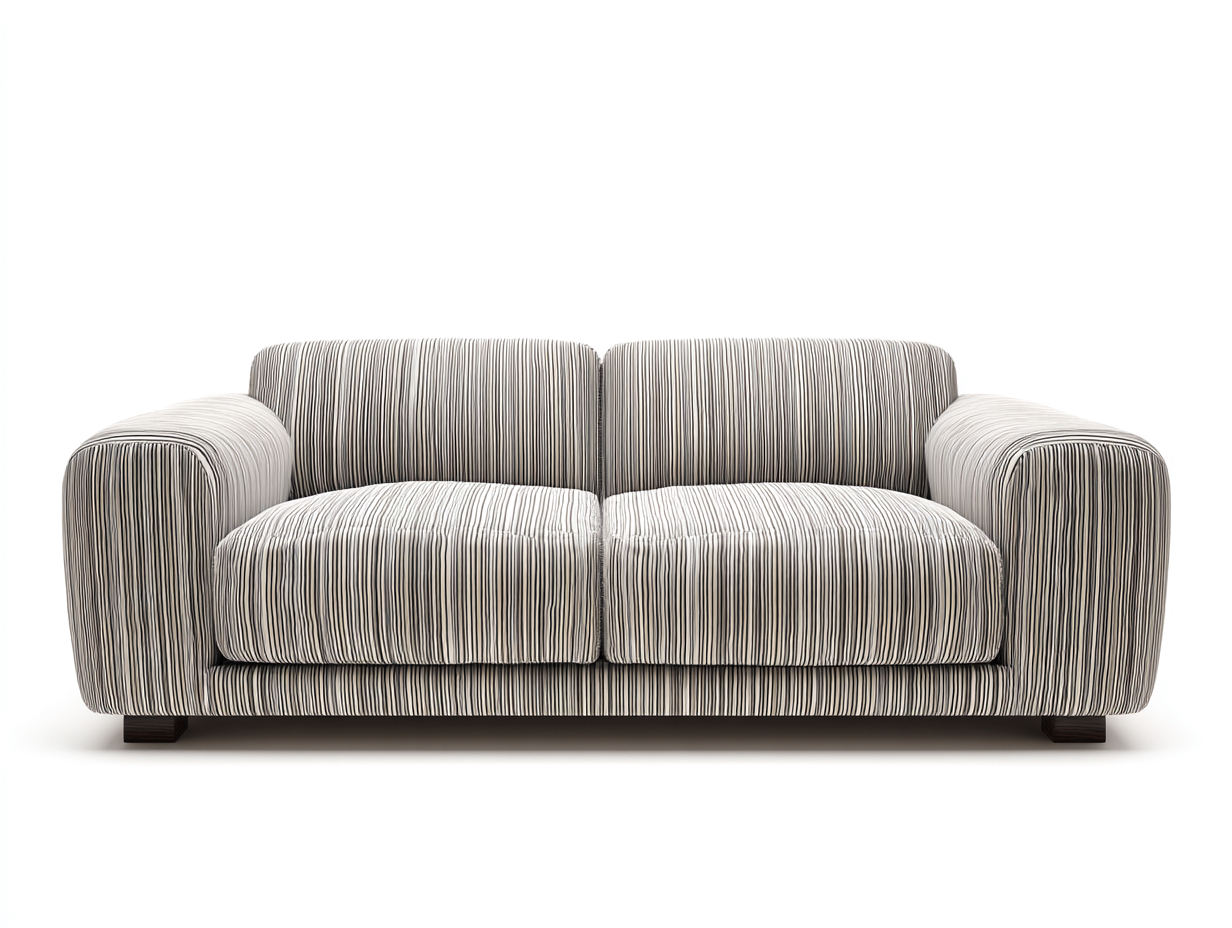 Canapé 2 places tissu rembourré avec pieds en bois 140x80x85 cm - Gris chiné - Design moderne - Adapté au salon-Kamoyspace