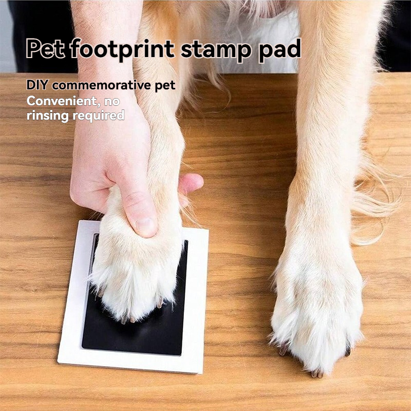Wash-Free Pet Paw Print Ink Pad, DIY Cat Dog Pawprint Keepsake Kit