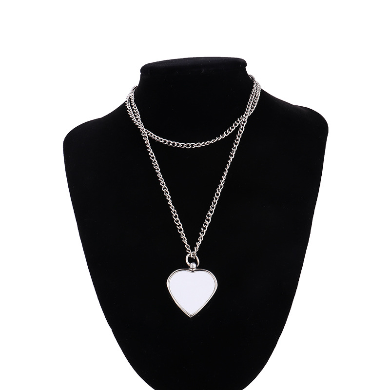 Heart-shaped Pet Ashes Memorial Necklace with Photo Printing