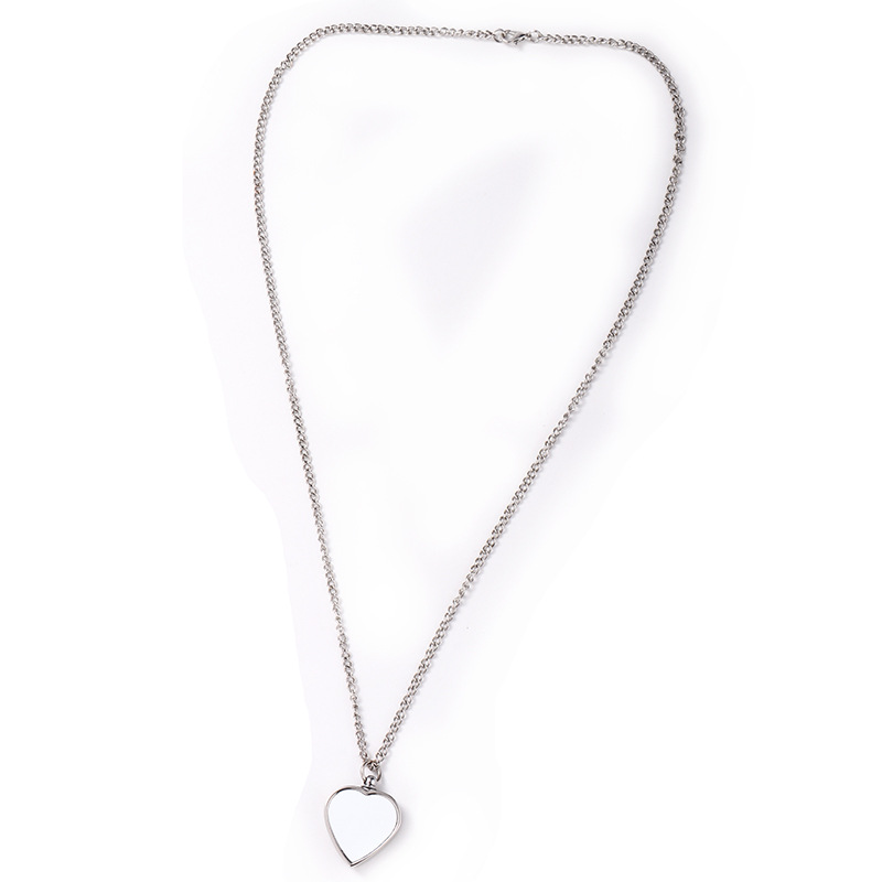 Heart-shaped Pet Ashes Memorial Necklace with Photo Printing