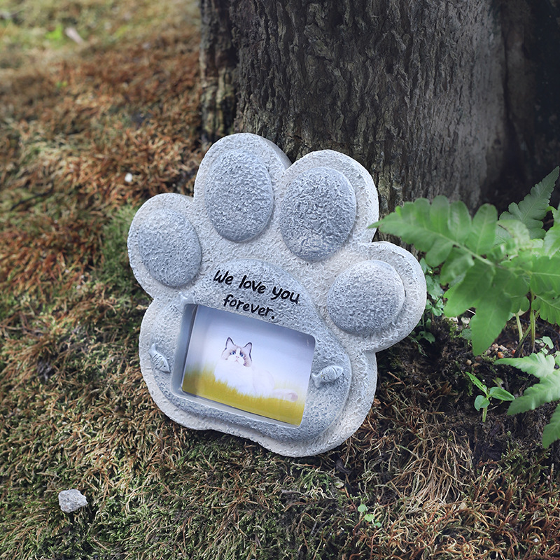 Pet Memorial Stone Effect Resin Tombstone for Dogs Cats