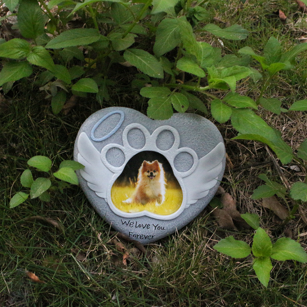 Resin Pet Memorial Tombstone, Decor for Dog Cat Grave