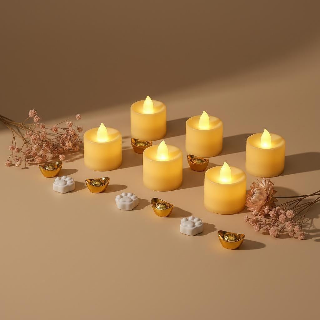 LED Pet Memorial Tea Lights Eternal Lamp for Dog Cat Funeral Remembrance