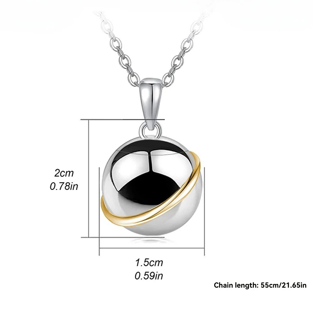 Stainless Steel Round Pet Cremation Necklace for Dog Cat Ashes & Fur