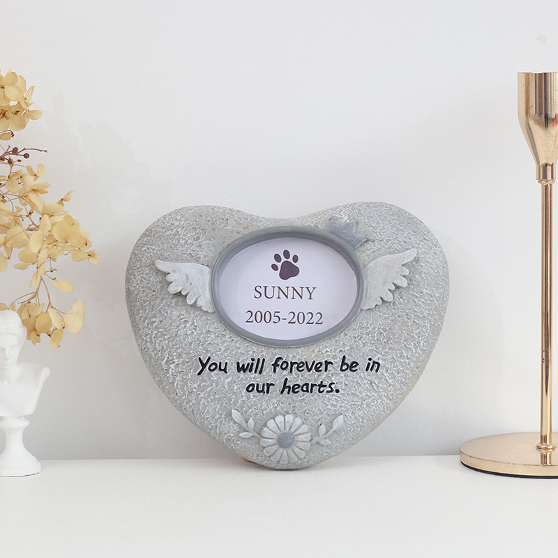 Pet Memorial Stone Effect Resin Tombstone for Dogs Cats