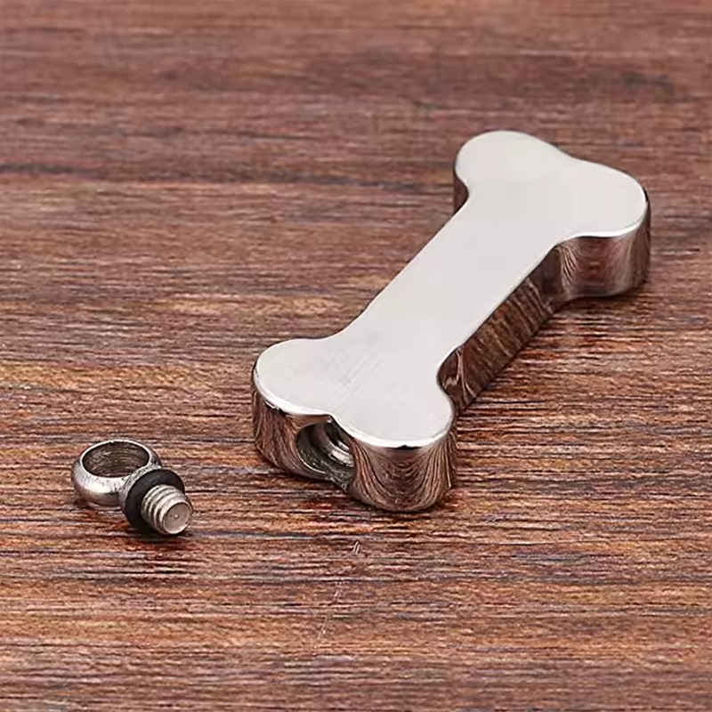 Stainless Steel Paw Print Bone Urn Pendant Openable Pet Ashes Memorial Keepsake