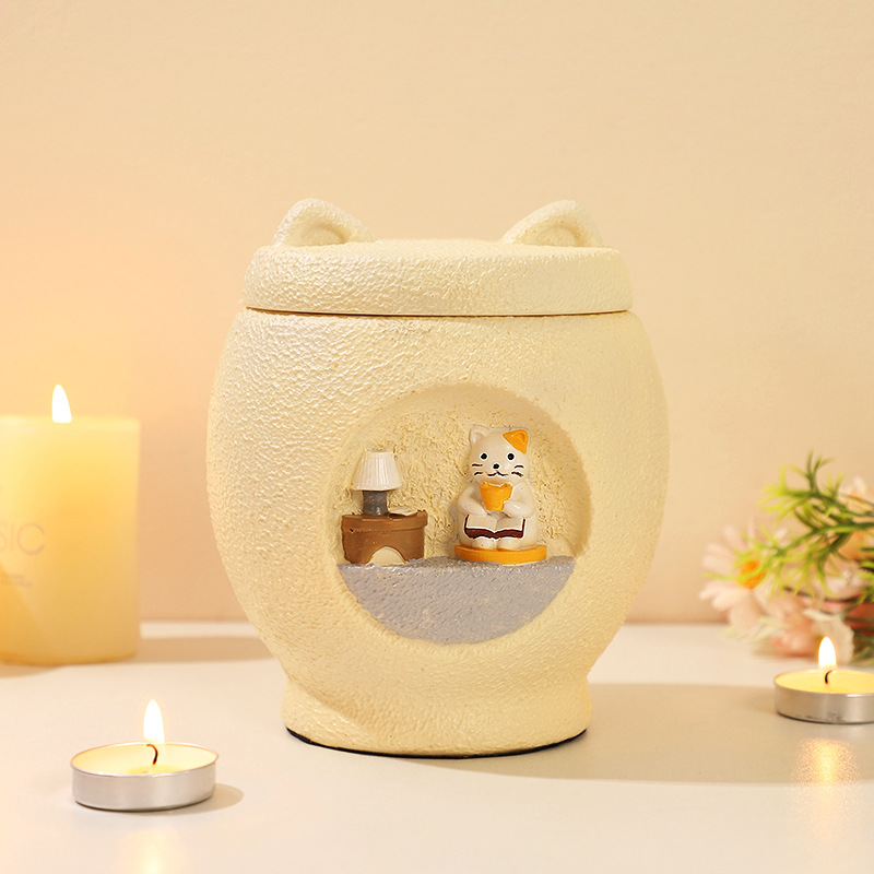 Minimalist Pet Urn Casket for Dog Cat Ashes, Eternal Rest Memorial Funeral Storage Container