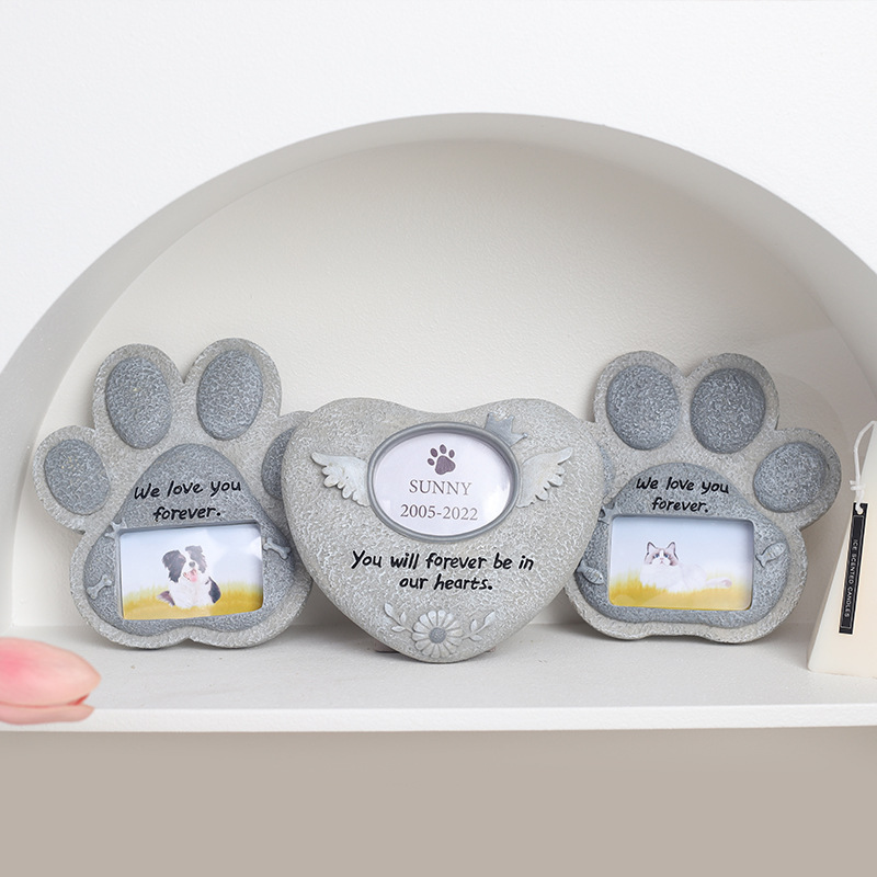 Pet Memorial Stone Effect Resin Tombstone for Dogs Cats