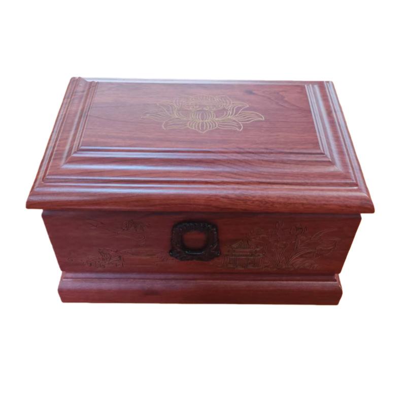 Pet Wooden Casket, Anti-Corrosion Memorial Box for Dog Cat Ashes