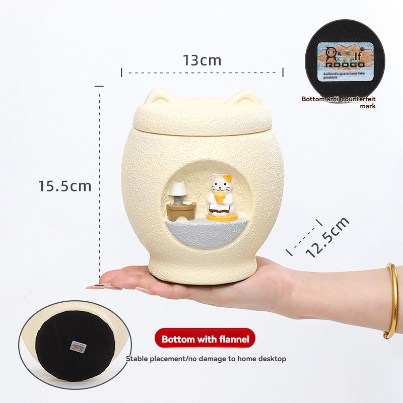 Minimalist Pet Urn Casket for Dog Cat Ashes, Eternal Rest Memorial Funeral Storage Container