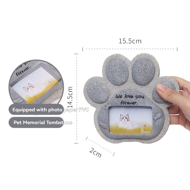 Pet Memorial Stone Effect Resin Tombstone for Dogs Cats