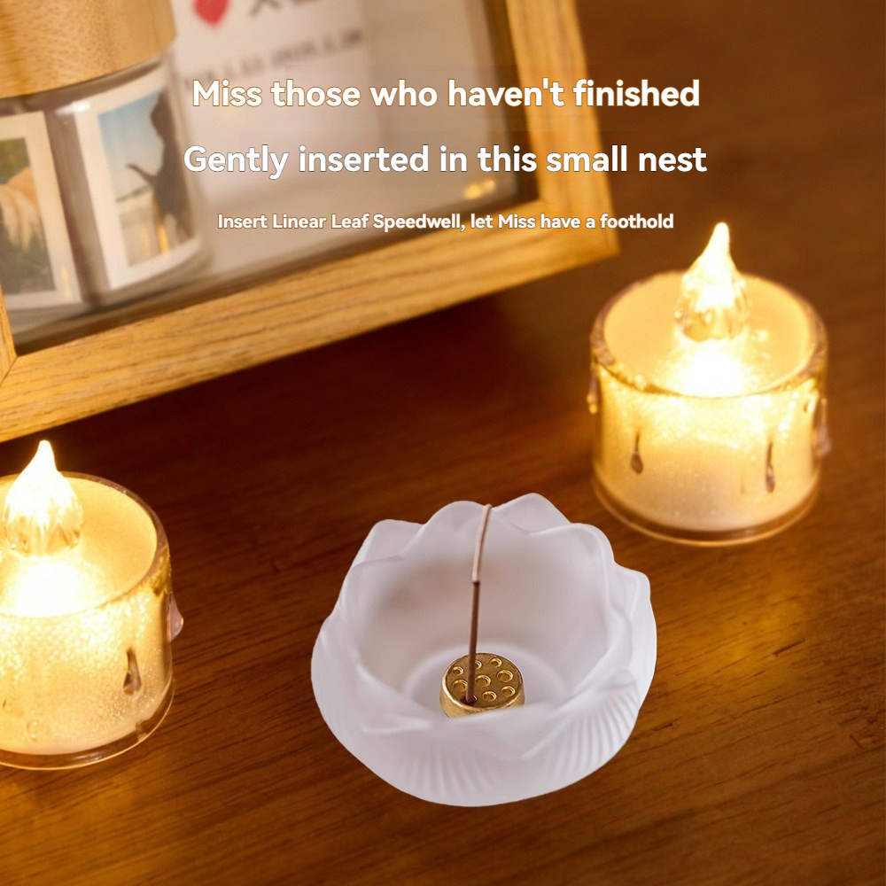 LED Simulation Pet Memorial Candle Eternal Worship Lamp for Dog Cat Funeral Remembrance