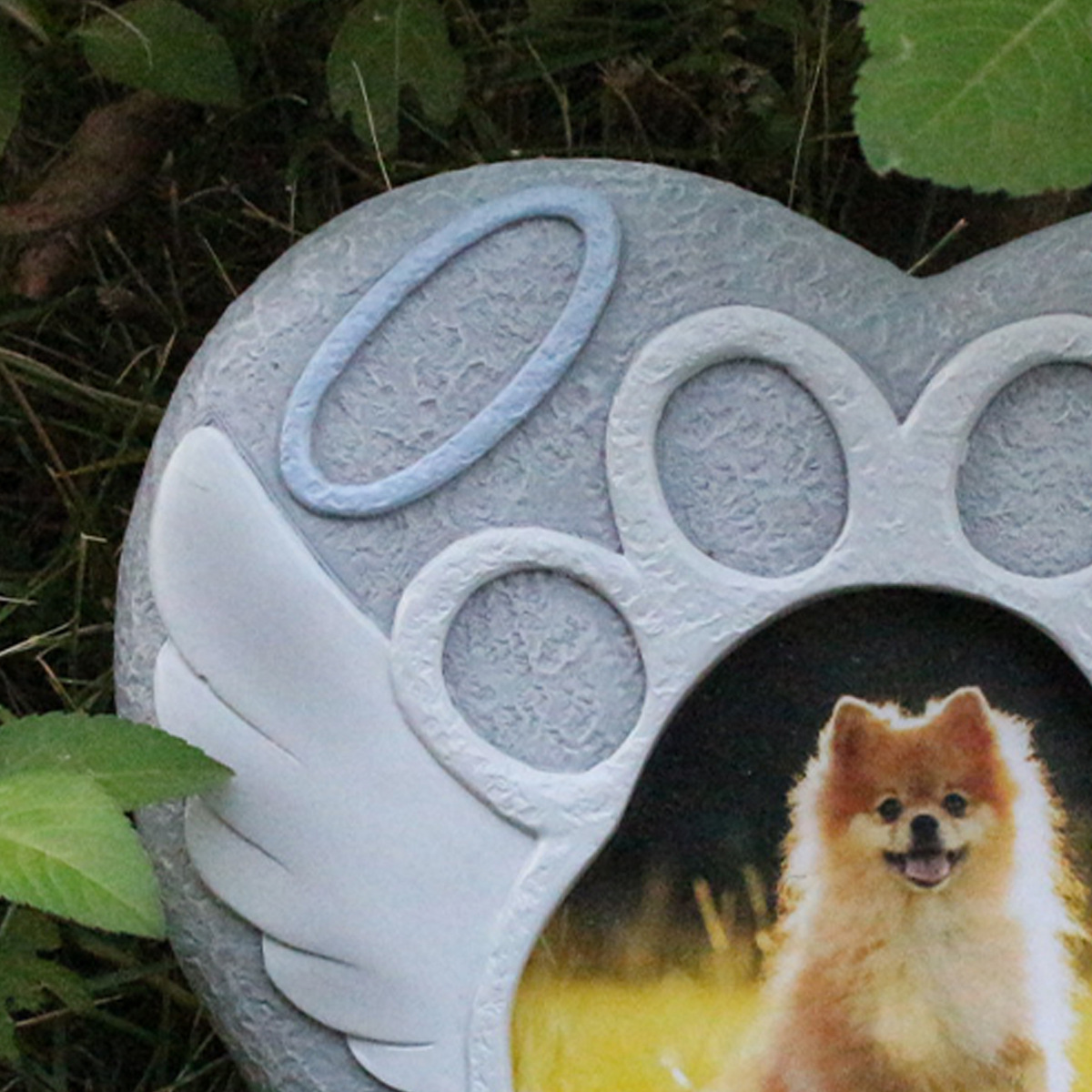 Resin Pet Memorial Tombstone, Decor for Dog Cat Grave