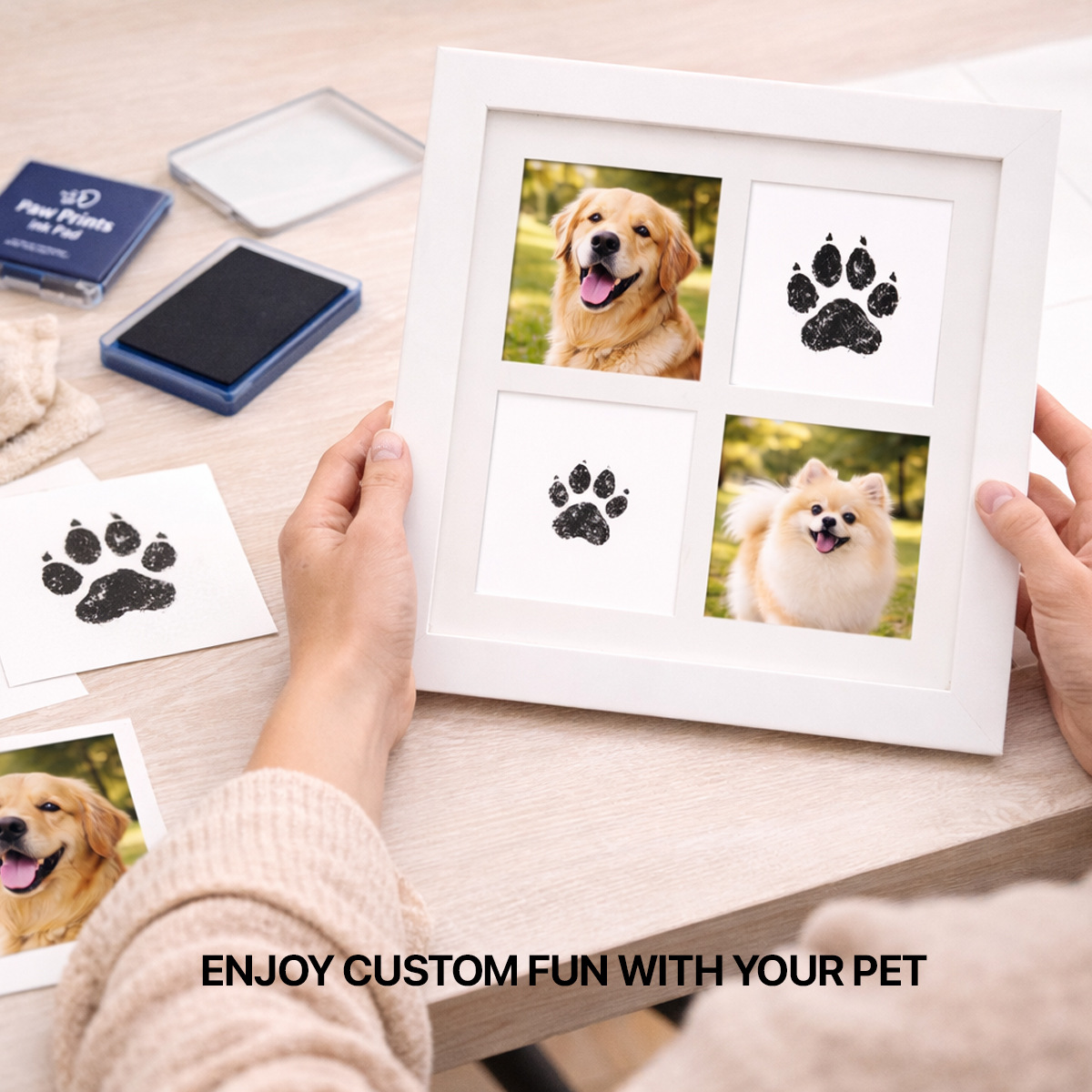 DIY Pet Paw Print Souvenir, Wash-Free Ink Pad for Dog & Cat Lovers