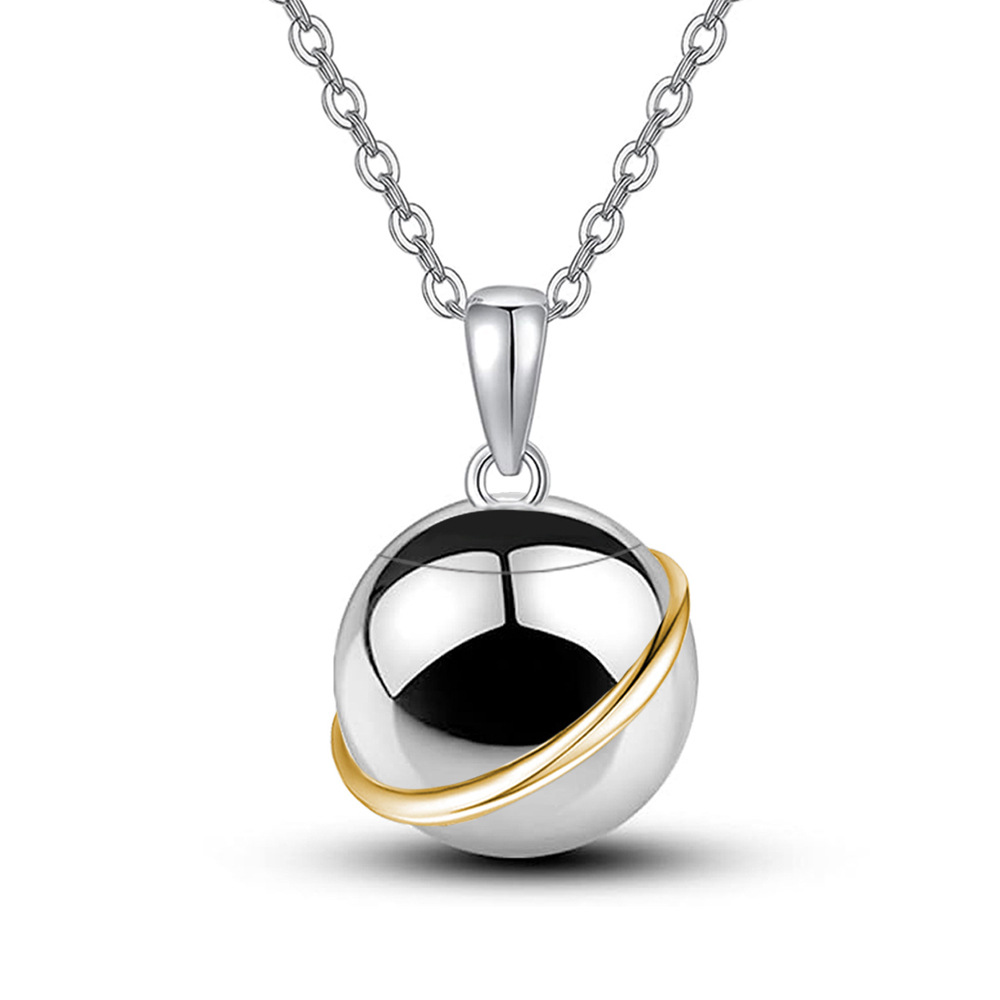 Stainless Steel Round Pet Cremation Necklace for Dog Cat Ashes & Fur