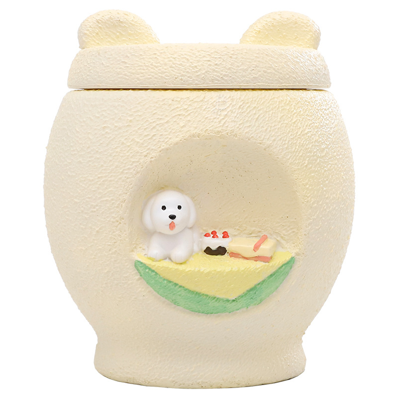 Minimalist Pet Urn Casket for Dog Cat Ashes, Eternal Rest Memorial Funeral Storage Container