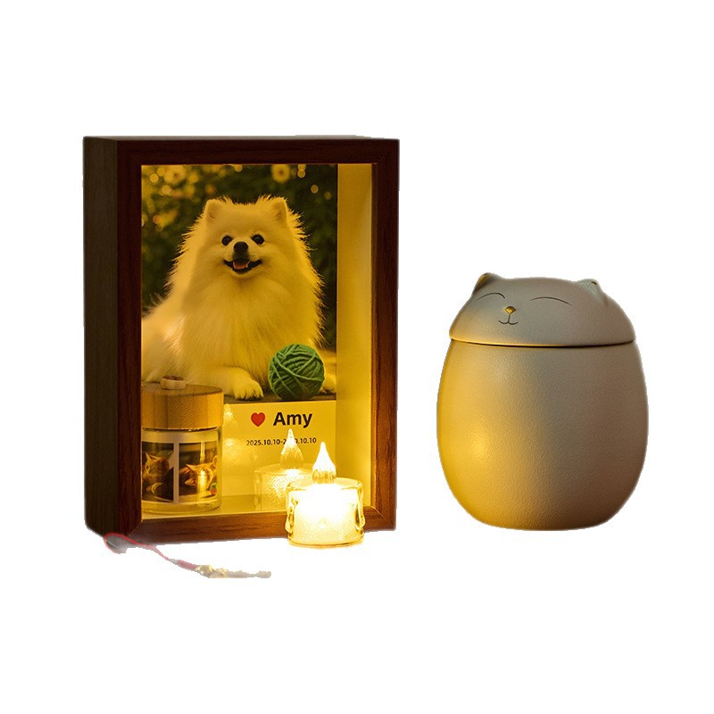 LED Pet Memorial Candle, Electronic Everlasting Lamp for Dog Cat Remembrance Worship
