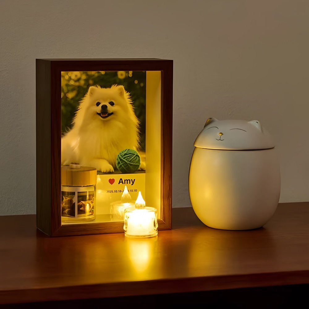 LED Simulation Pet Memorial Candle Eternal Worship Lamp for Dog Cat Funeral Remembrance