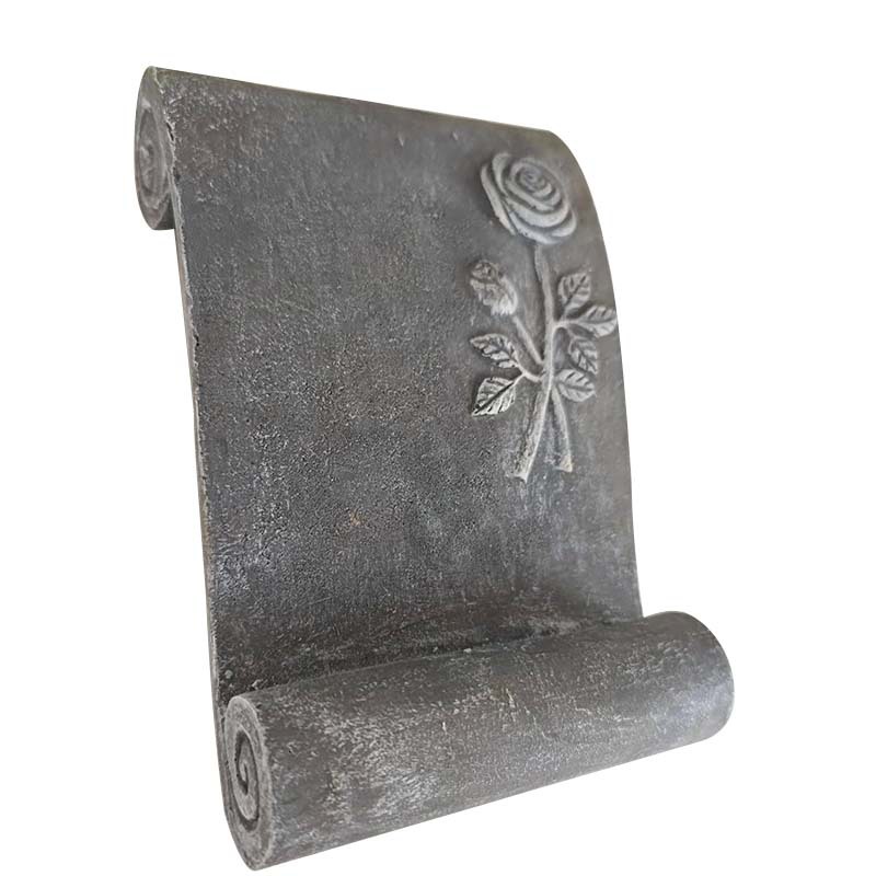 Book Style Resin Pet Grave Marker, Garden Memorial Decor for Dog Cat