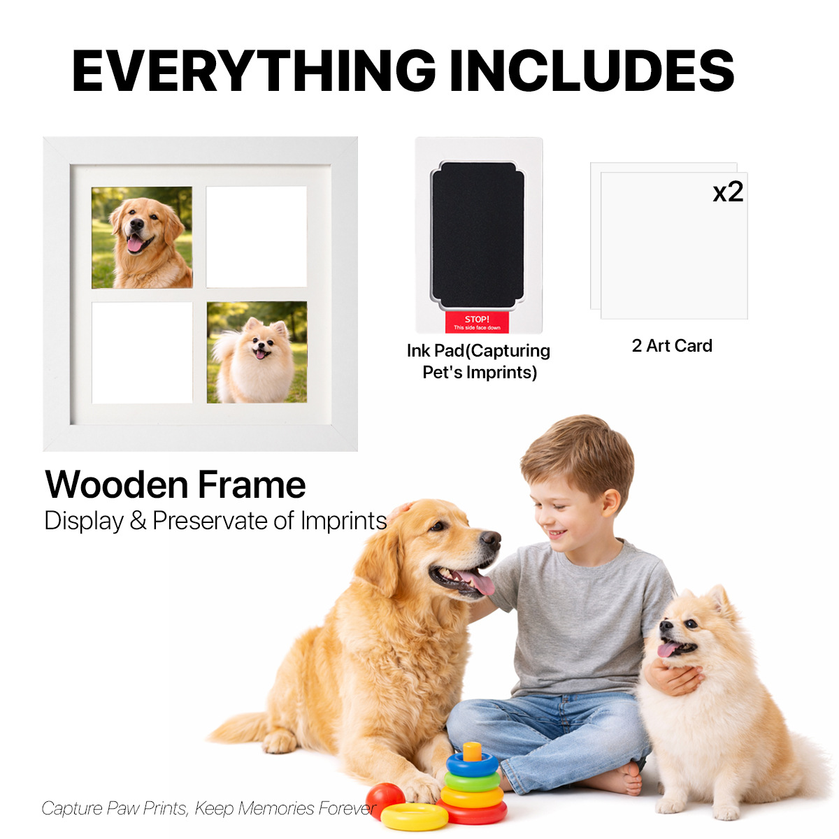 DIY Pet Paw Print Souvenir, Wash-Free Ink Pad for Dog & Cat Lovers