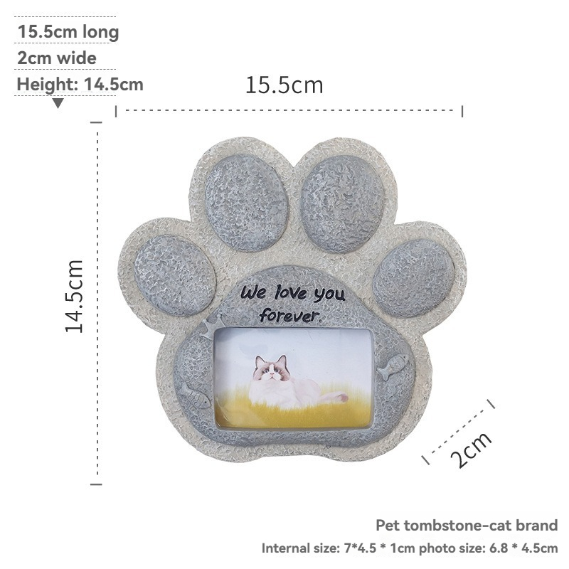 Pet Memorial Stone Effect Resin Tombstone for Dogs Cats