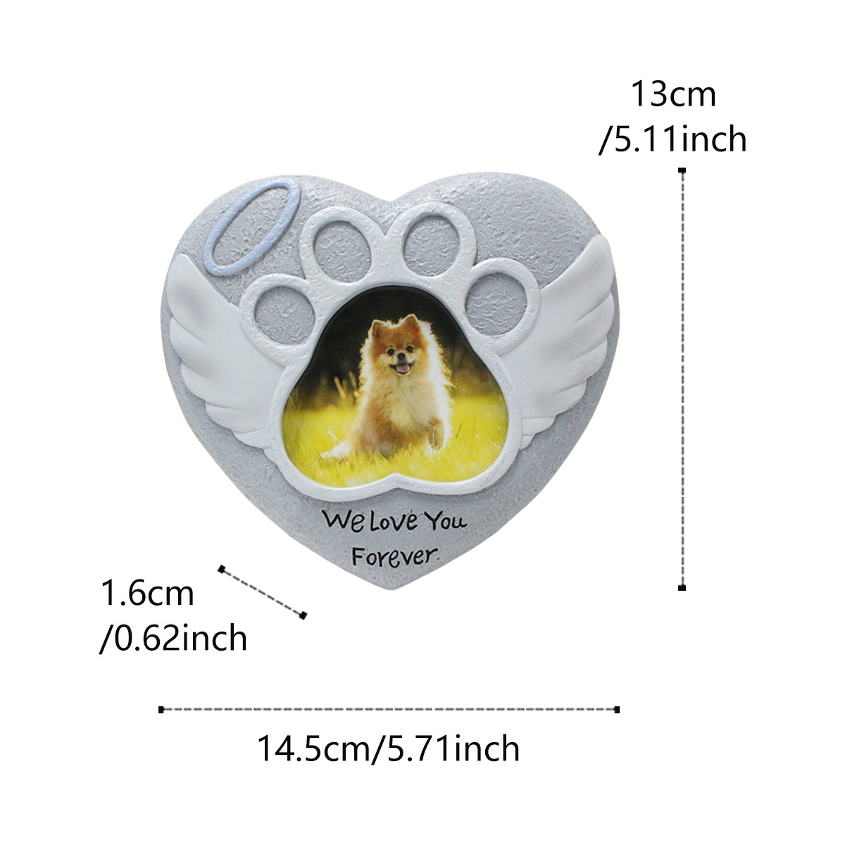 Resin Pet Memorial Tombstone, Decor for Dog Cat Grave