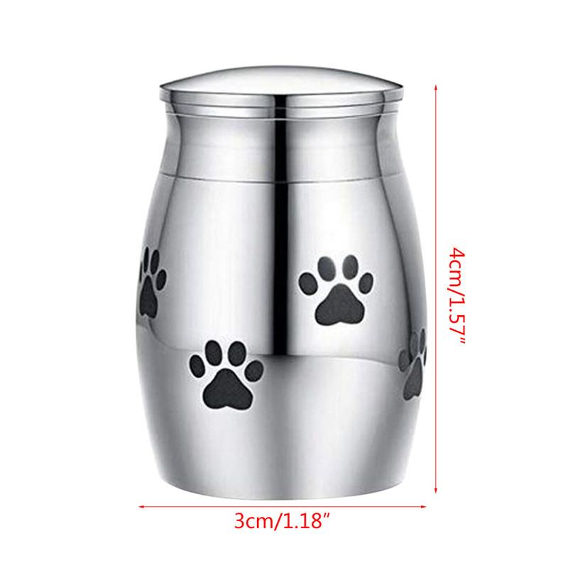 Pet Ashes Hair Storage Jar 40*30mm Stainless Steel Memorial Urn Pendant