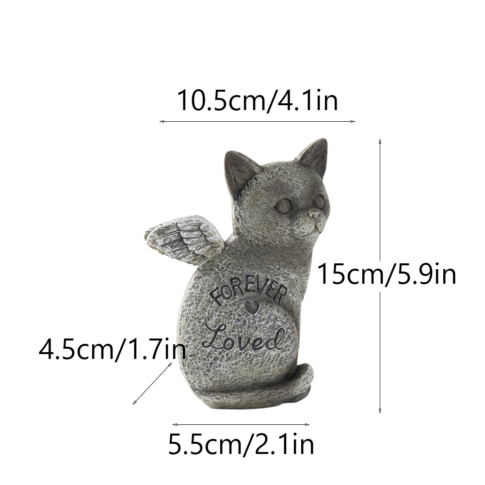 New Resin Pet Memorial Stone, Garden Decor for Dog and Cat
