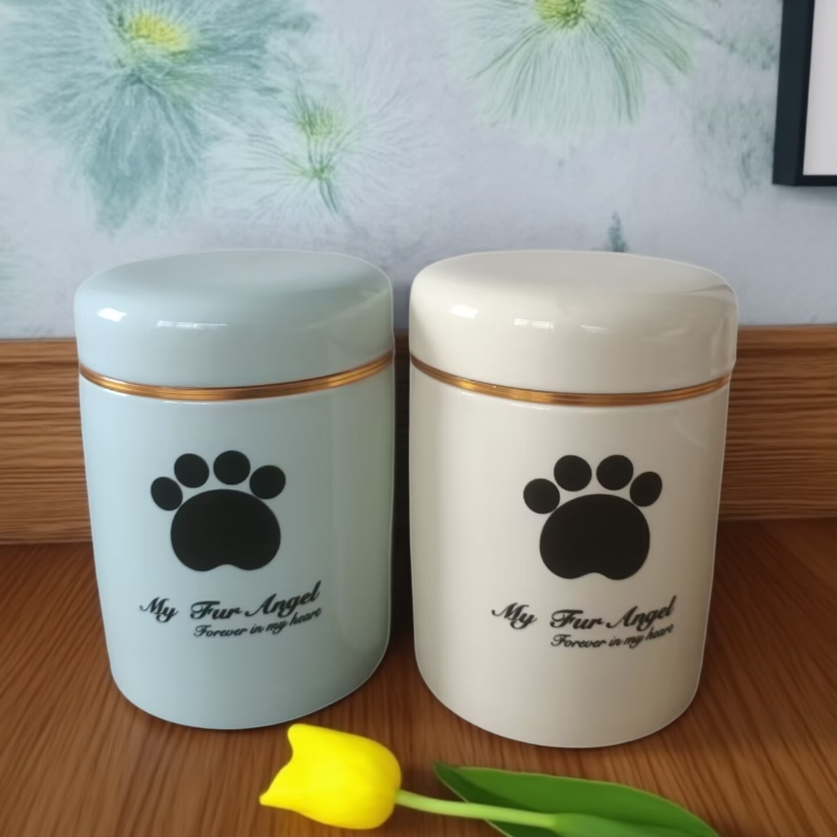 Handcrafted Ceramic Pet Memorial Box for Small Animals