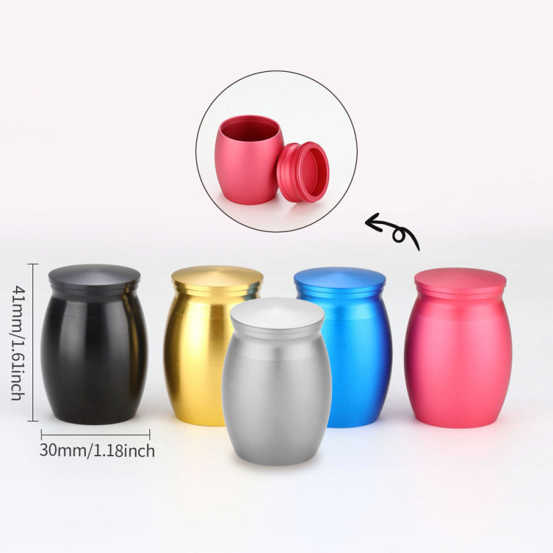 Metal Pet Hair & Ashes Urn, Engraved Airtight Scent Box 30*41MM