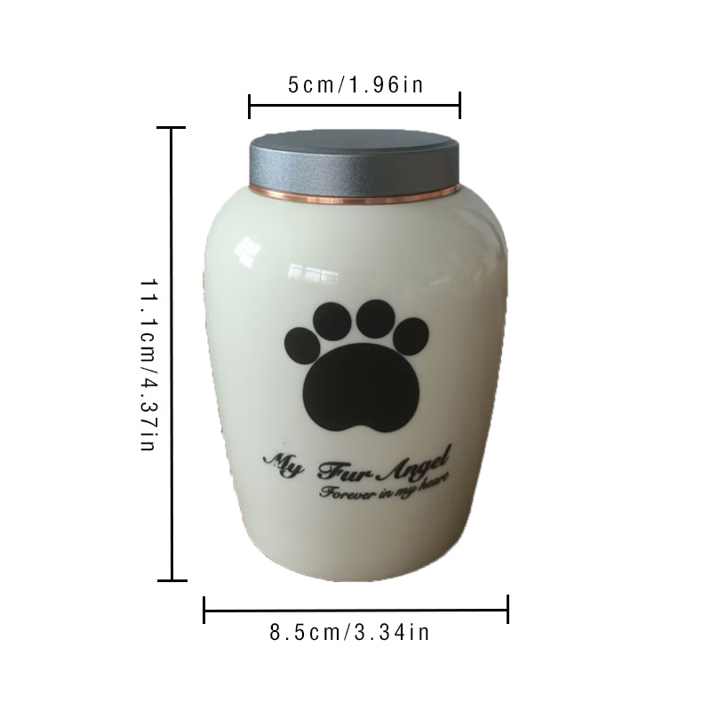 Elegant Paw Print Ceramic Pet Keepsake Box