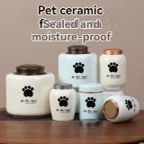 Metal lid ceramic urn with double-layer sealing