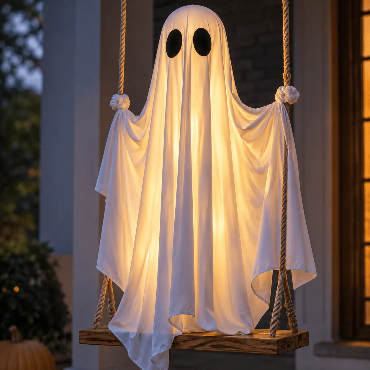 🔥 Limited Time 50% OFF 👻✨ Large Hanging Ghost on Swing – Add Spooky Magic to Your Porch This Halloween! 🎃🌙