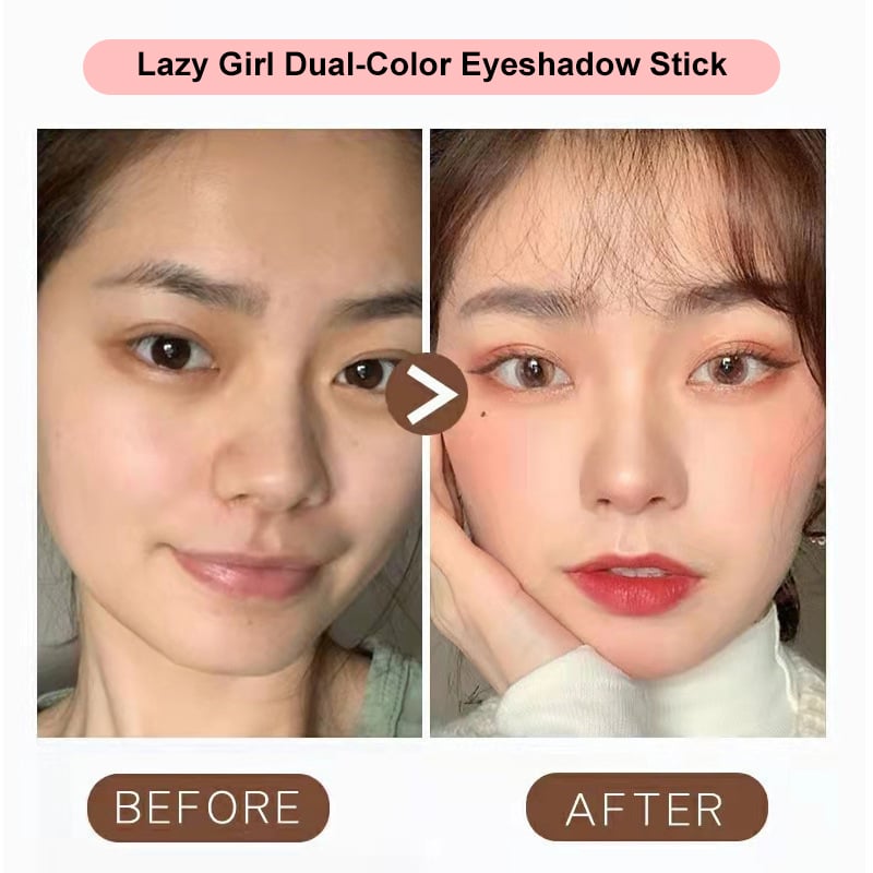 😍6Pack Dual-color eyeshadow stick-brightens the eyes for a natural and long-lasting look