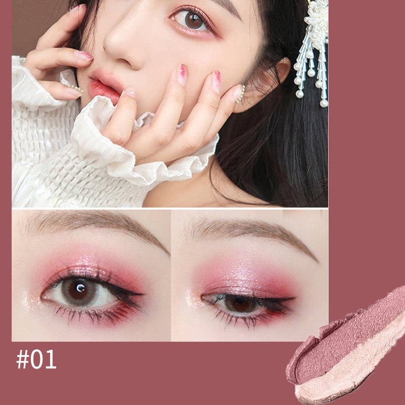 😍6Pack Dual-color eyeshadow stick-brightens the eyes for a natural and long-lasting look