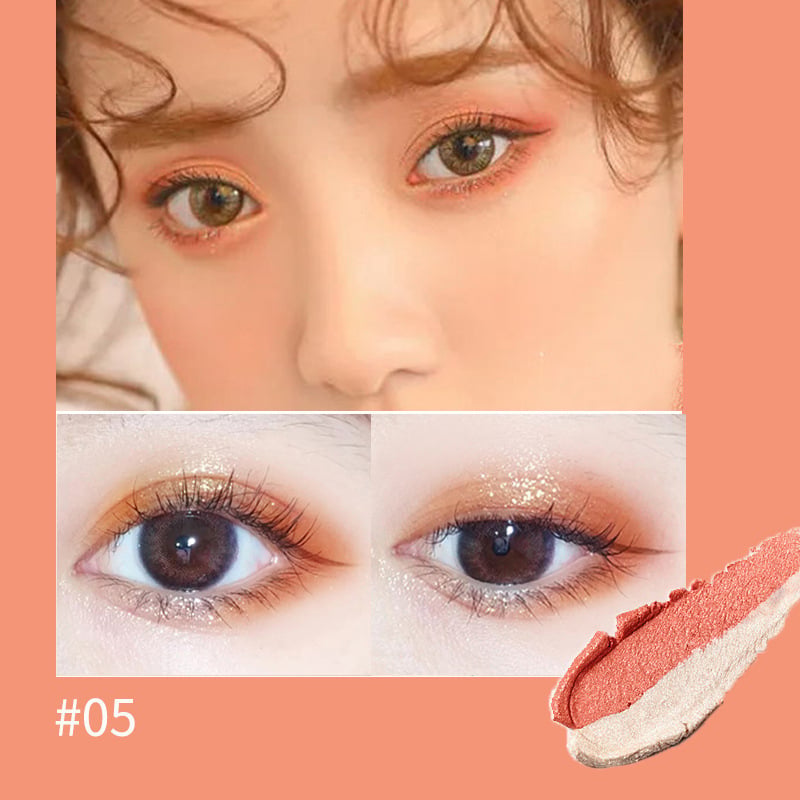 😍6Pack Dual-color eyeshadow stick-brightens the eyes for a natural and long-lasting look