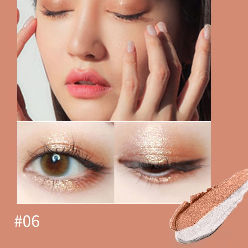 😍6Pack Dual-color eyeshadow stick-brightens the eyes for a natural and long-lasting look