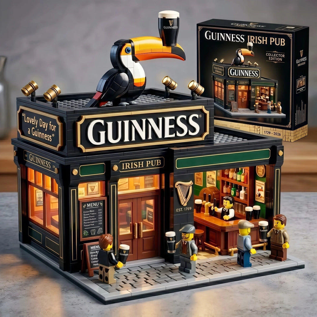 🍀🏡 Nur für kurze Zeit 50 % Rabatt – Klassisches Irish-Pub-Klemmbaustein-Set | Bau dir deinen eigenen gemütlichen Irish Pub! 🧱✨