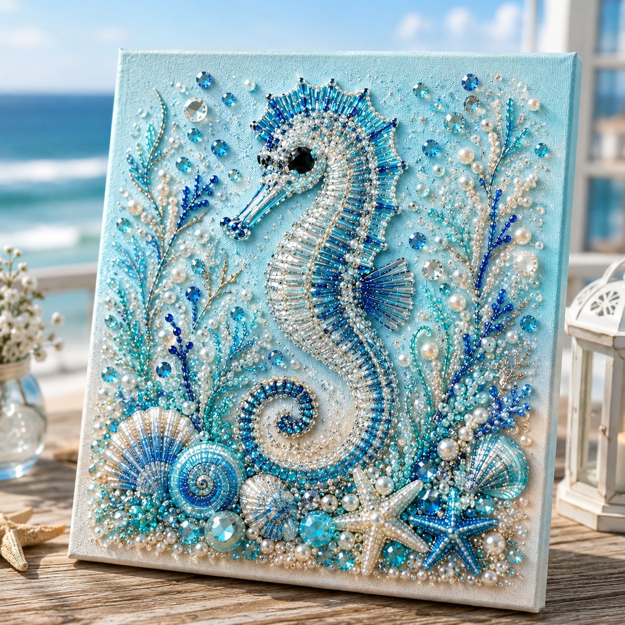 🔥 Last Day 49% OFF - 🌊✨ Ocean Theme Pearl Art DIY Kit – Relaxing DIY Craft to Create Stunning Coastal Artwork (📦Buy 2 Free Shipping)