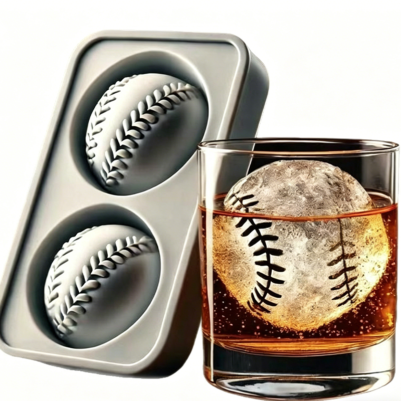 ⚾ 50% RABATT! 🥃 Coole Baseball-Eiskugeln – Lebensmittelechtes Silikon, Langsames Schmelzen & Perfekt Für Whiskey, Cocktails & Partygetränke 🎉